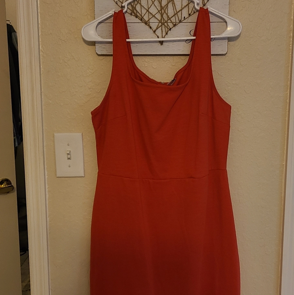 Sleeveless Coral Dress